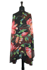 Hand Painted Silk Georgette Ruanas