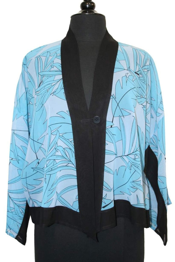 Short Kimono Shrug - Blue Fern