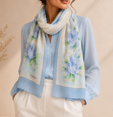 Hand Painted Rose Scarf