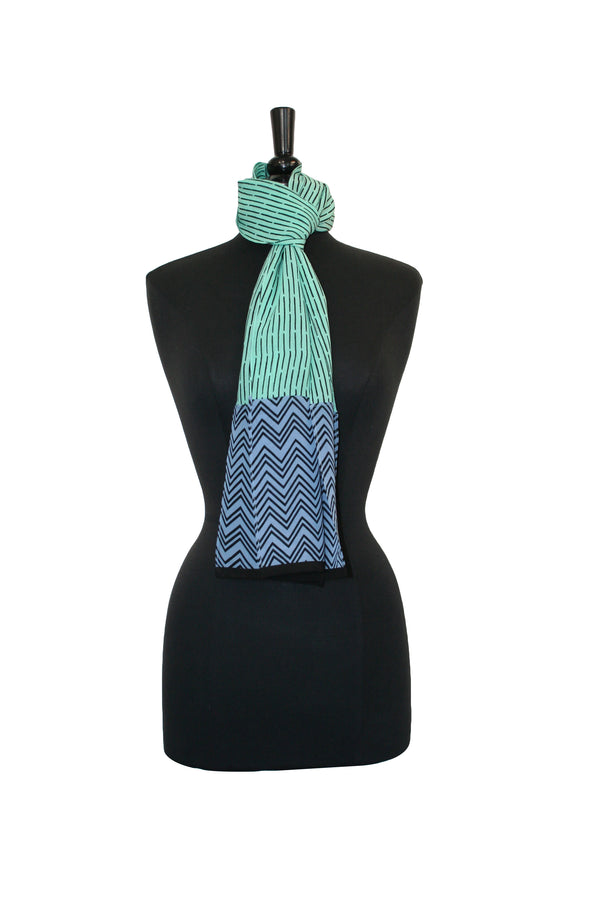 Bamboo Georgette Scarf - Aqua