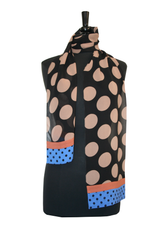 Dot Venice Scarf - Saddle/Cobalt