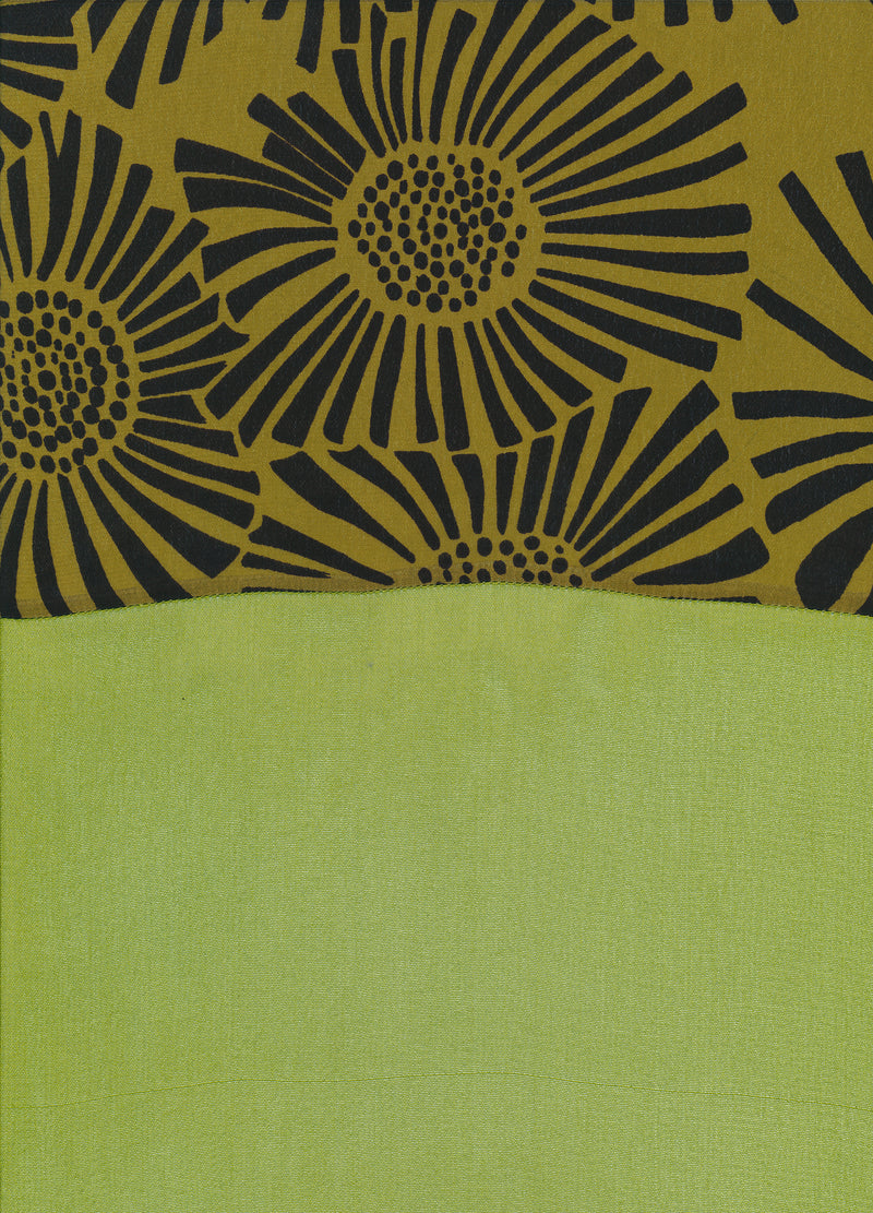 Sunflower Printed Rayon Scarf - Lime