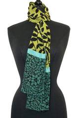 Crepe Leaf Scarf - Lime