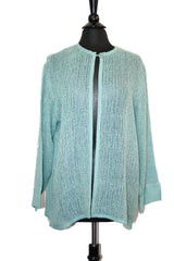 Mesh Boucle Jacket with Georgette Trim