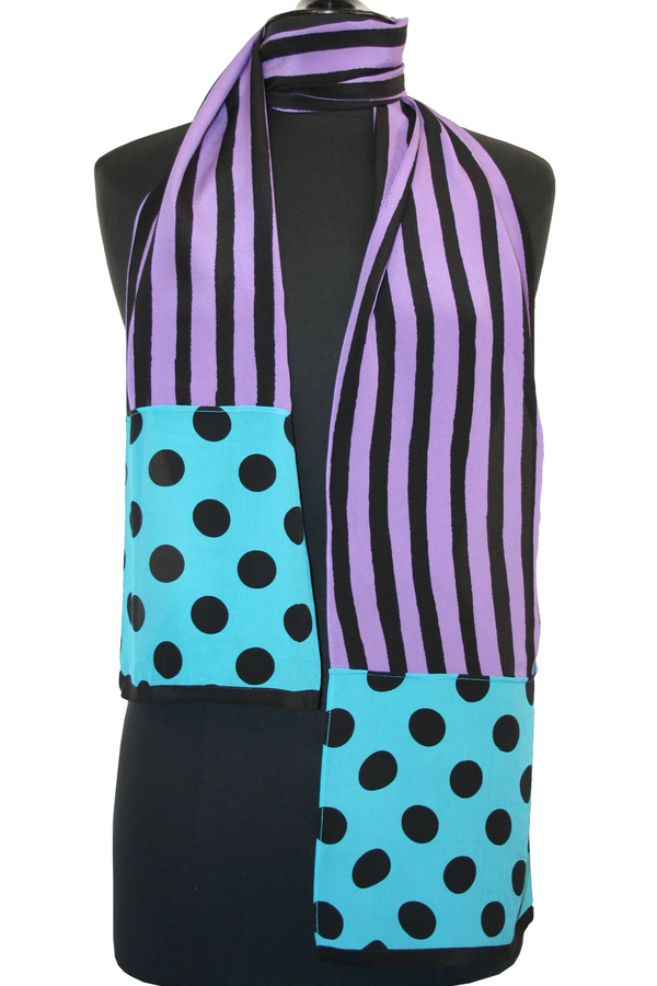 Marina Crepe Scarf - Purple