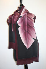 Hand Painted Cleopatra Scarf - Plum