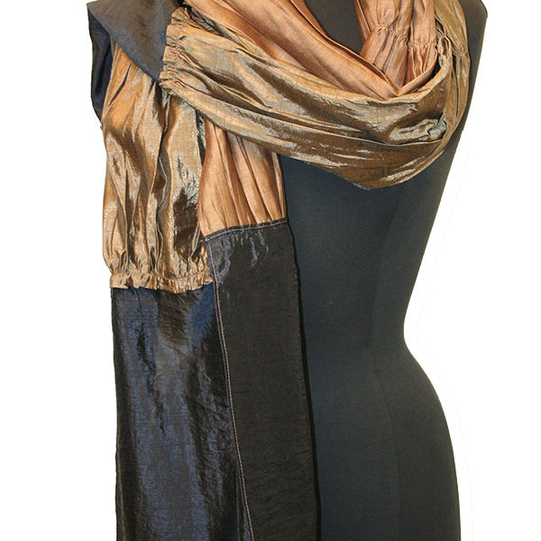 Rust Graphic Jacquard Knit Cotton Scarf - Black With Rusty Brown - Studio  Myr