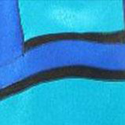 Hand Painted Geometric Scarf - Blue