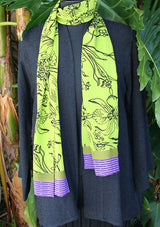 Orchid Garden Scarf - Lime
