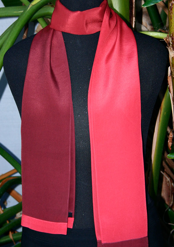 Ombre Rayon Scarf - Red